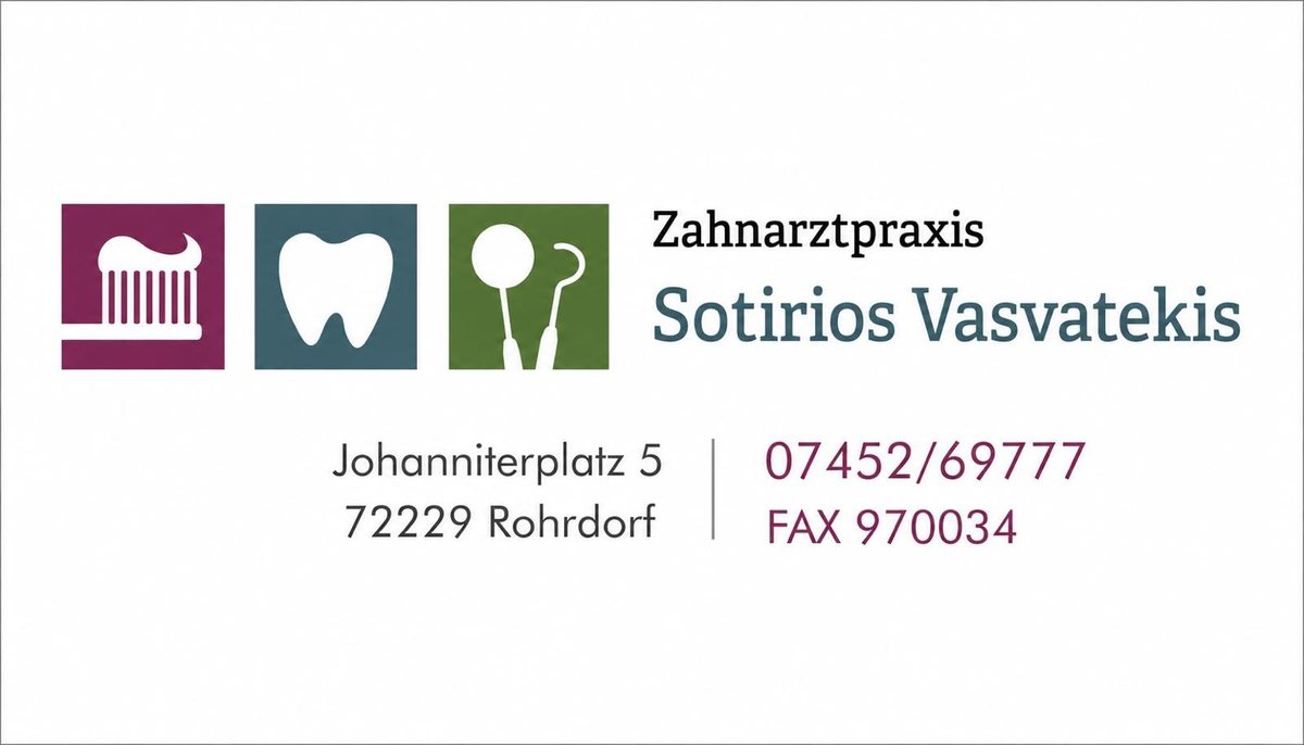 Zahnarztpraxis Sotirios Vasvatekis, Johanniterplatz 5, 72229 Rohrdorf